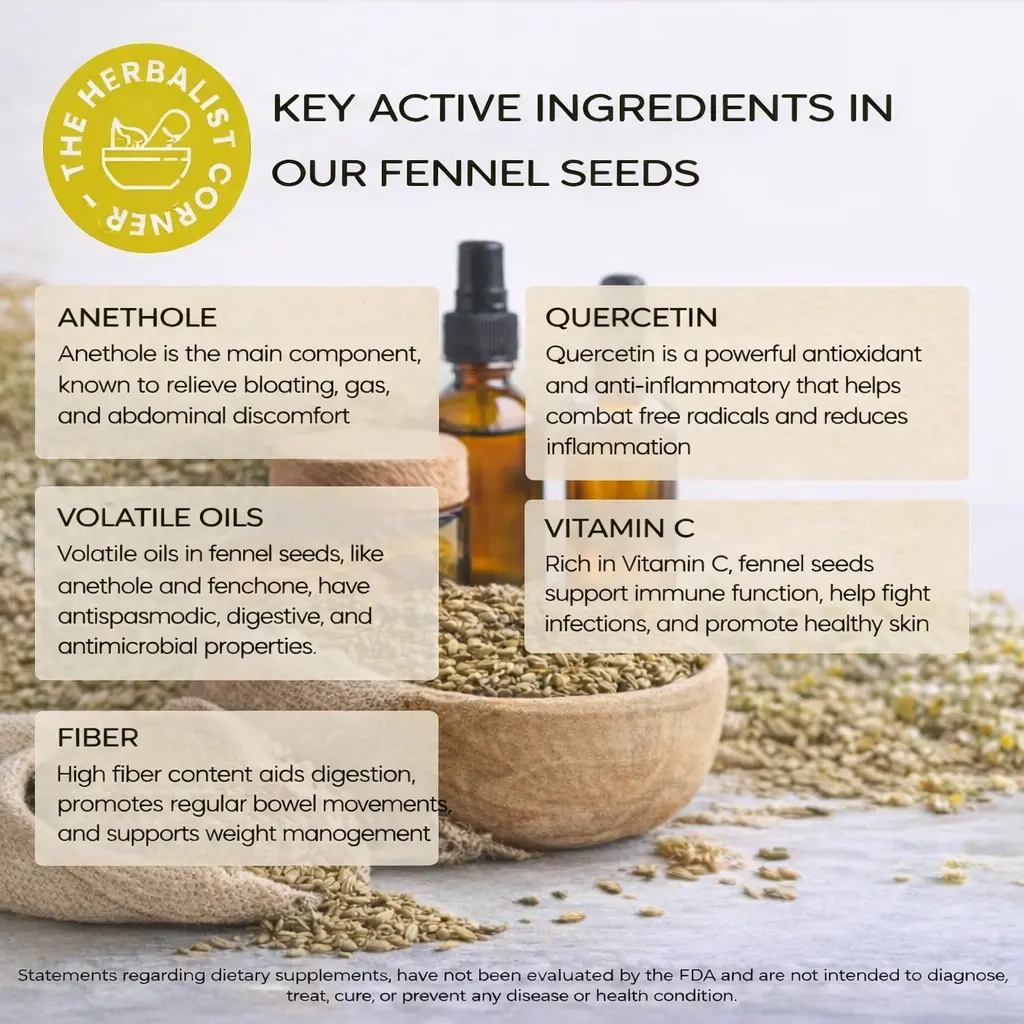 Organic Fennel Seeds key components