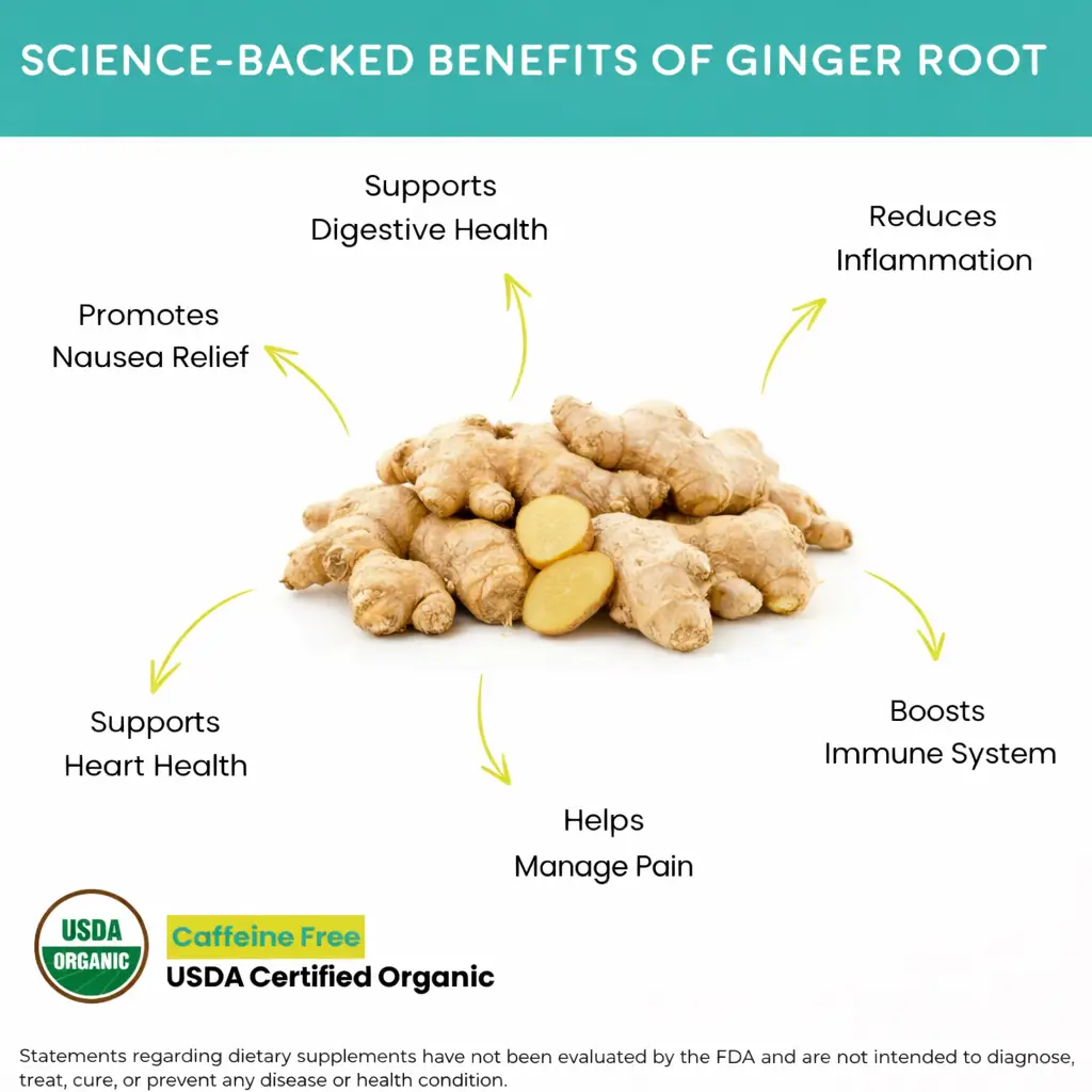 Organic Ginger Cut & Sifted benefits science