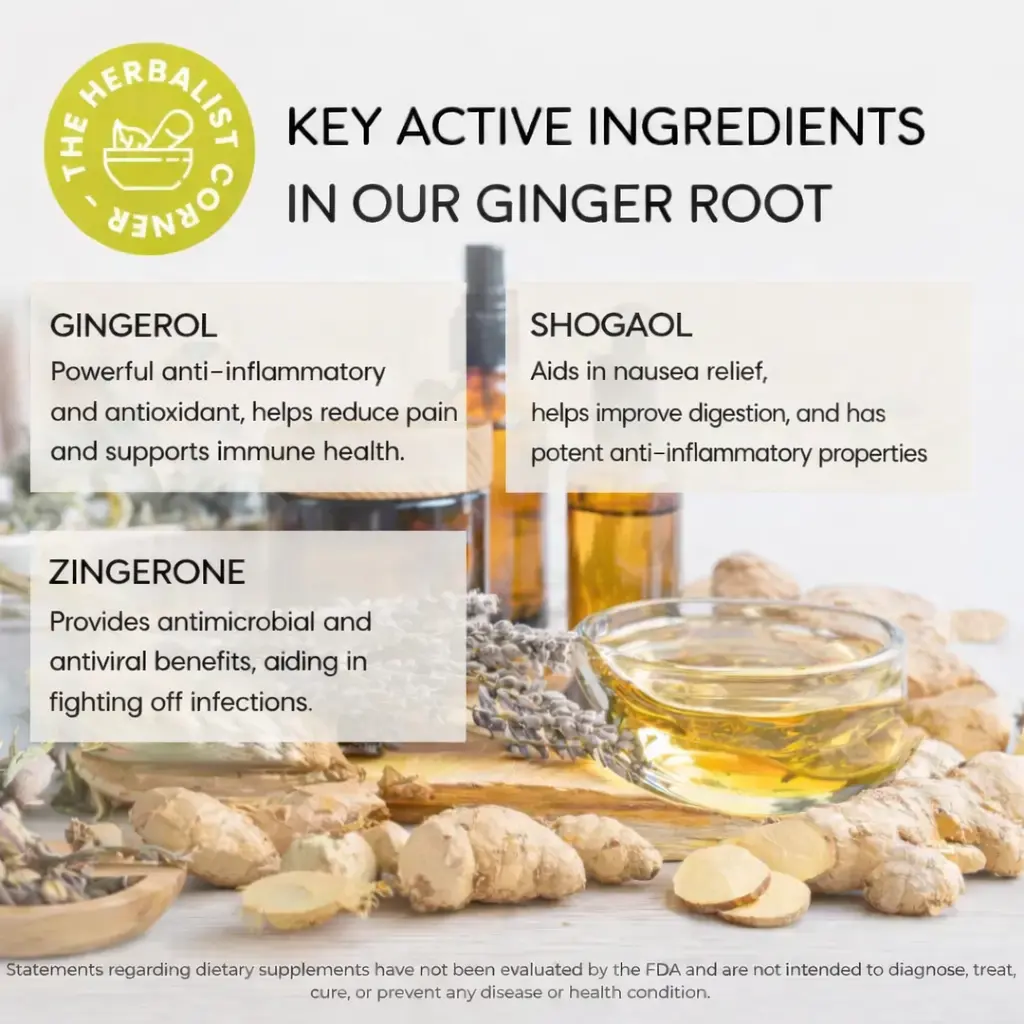 key active components for ginger