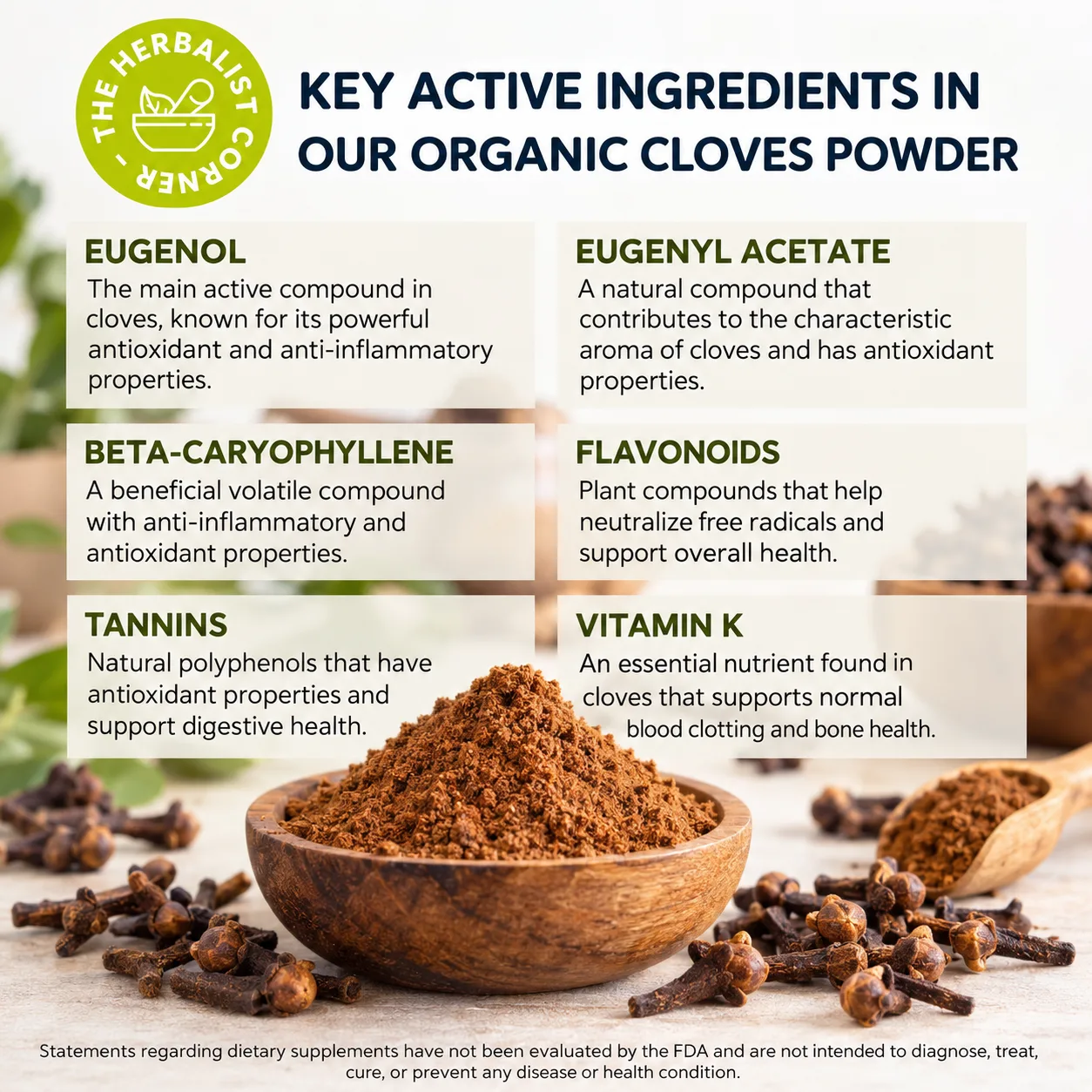 organic cloves powder key ingredients