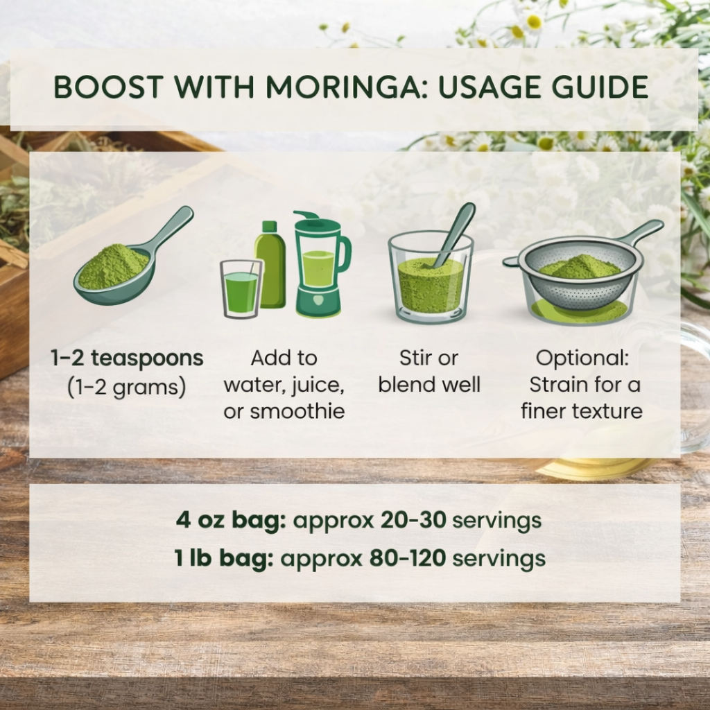 organic moringa powder usage guide