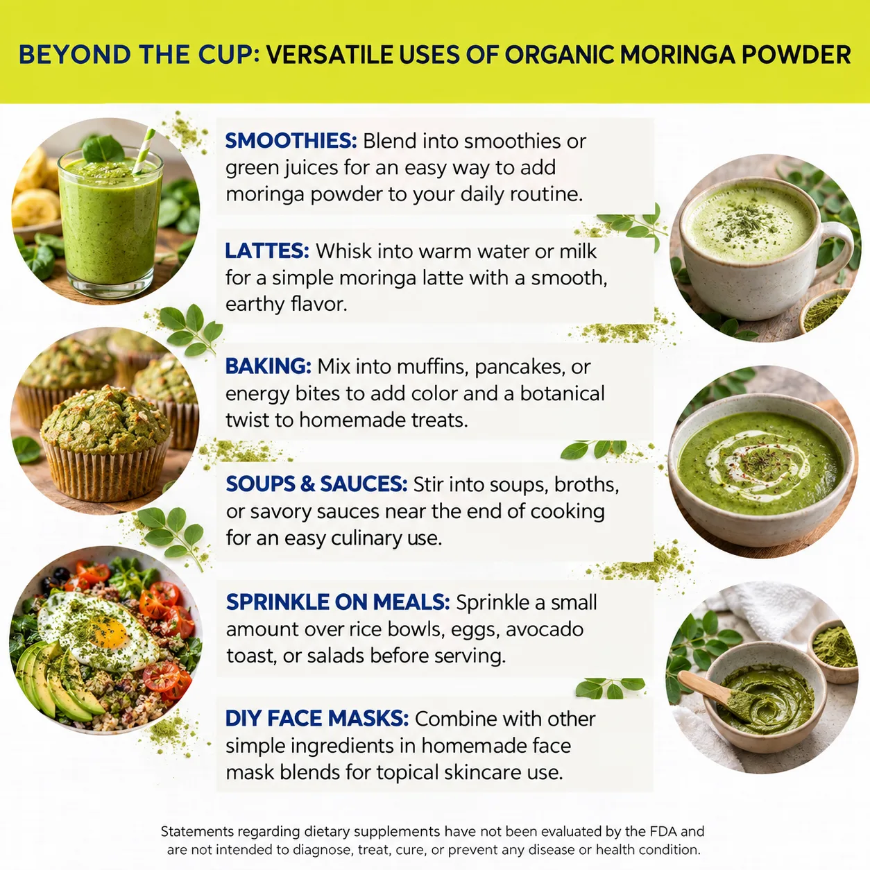 organic moringa powder versatile uses