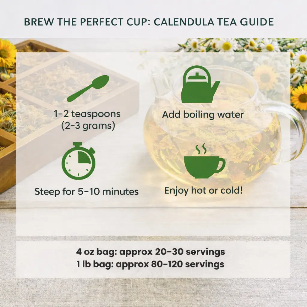 brew the perfect cup of Organic Calendula Petals Whole