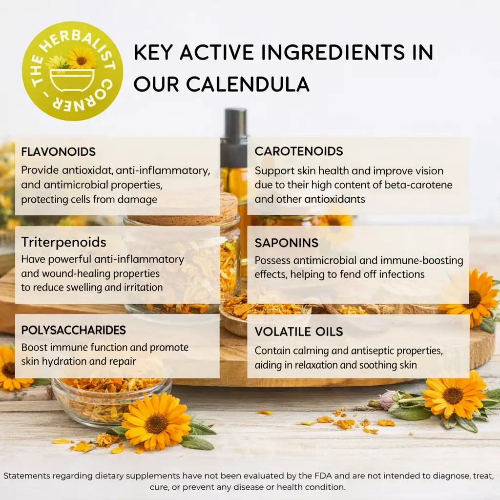 key active ingredients of calendula