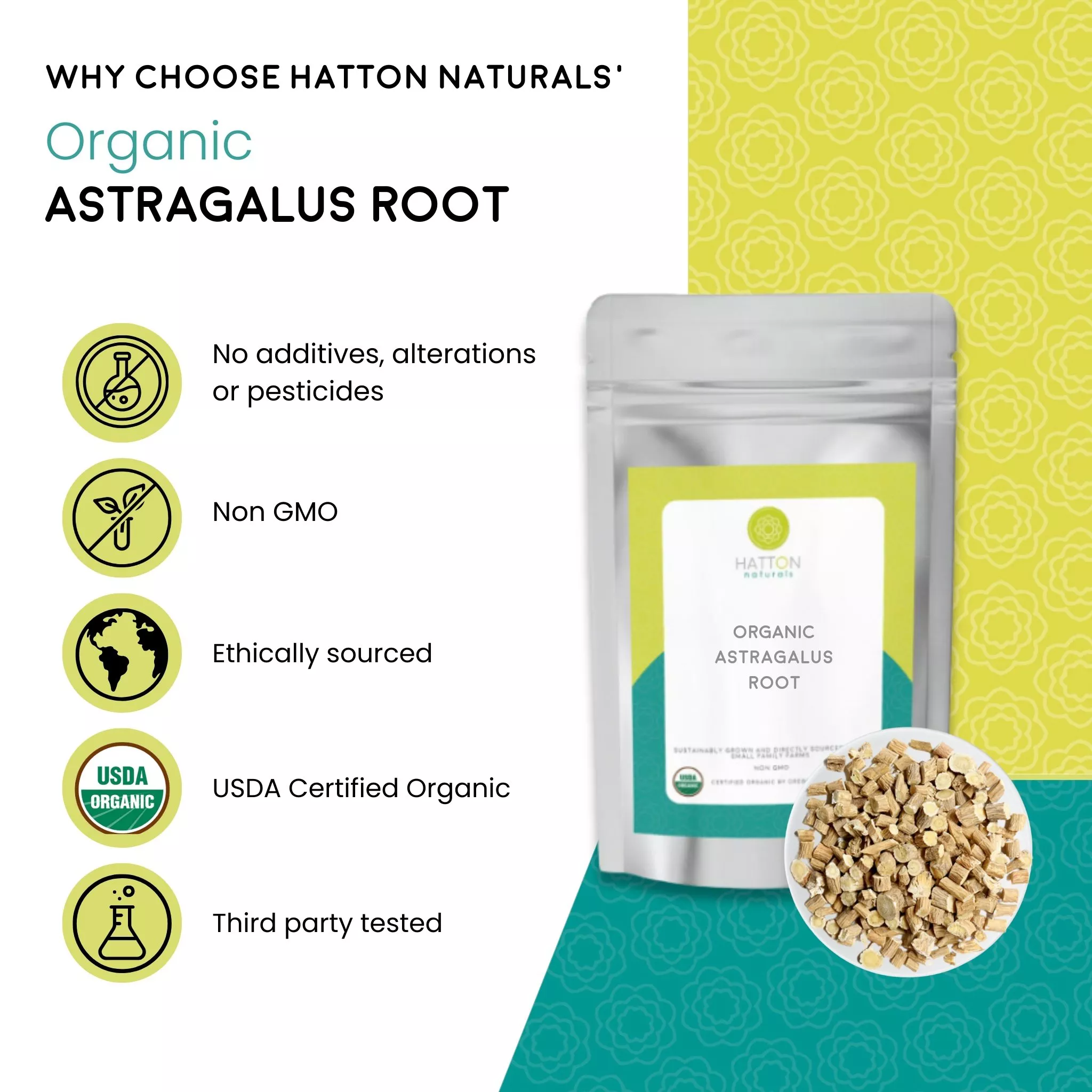 Organic Astragalus Cut and sifted