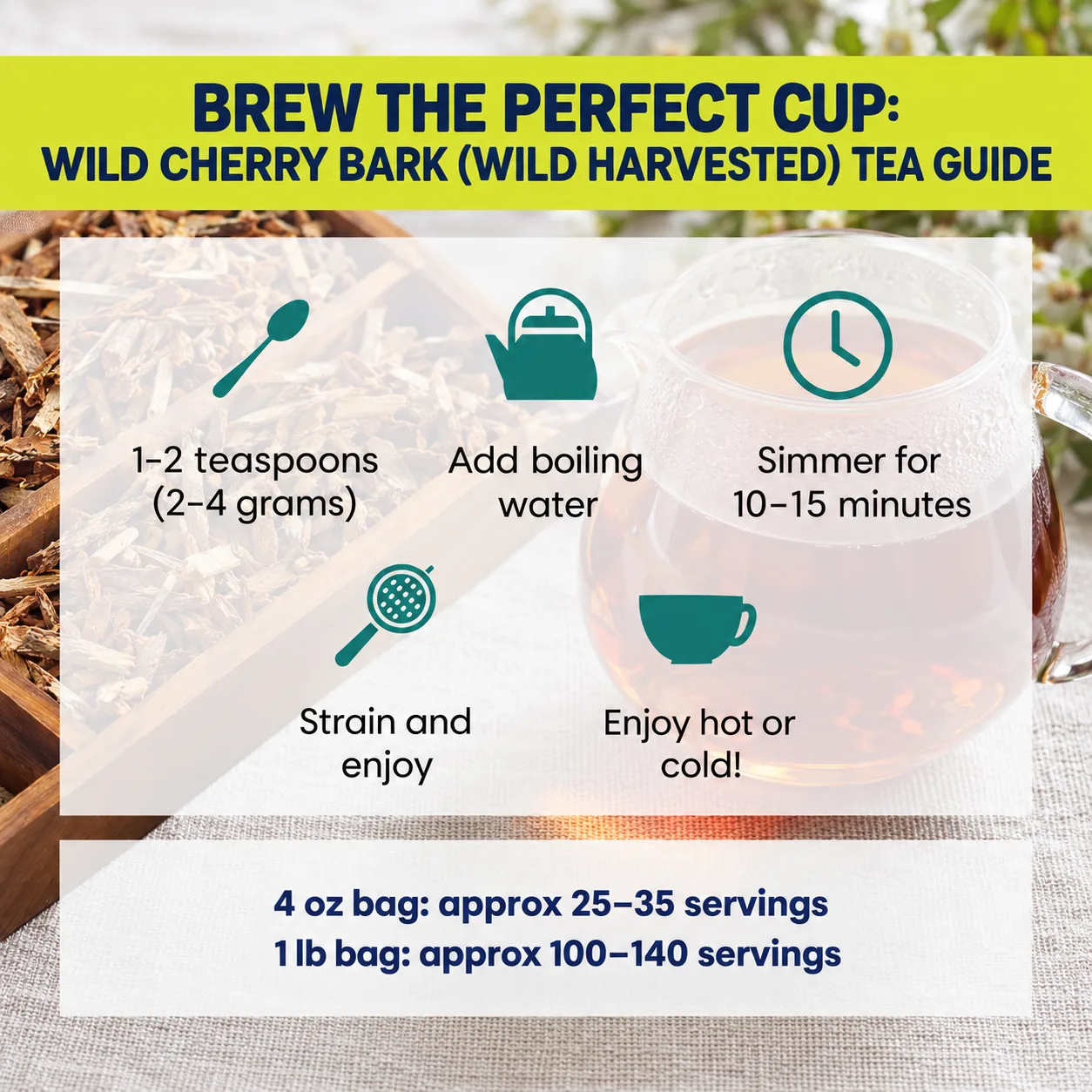 how to brew Wild Cherry Bark tea