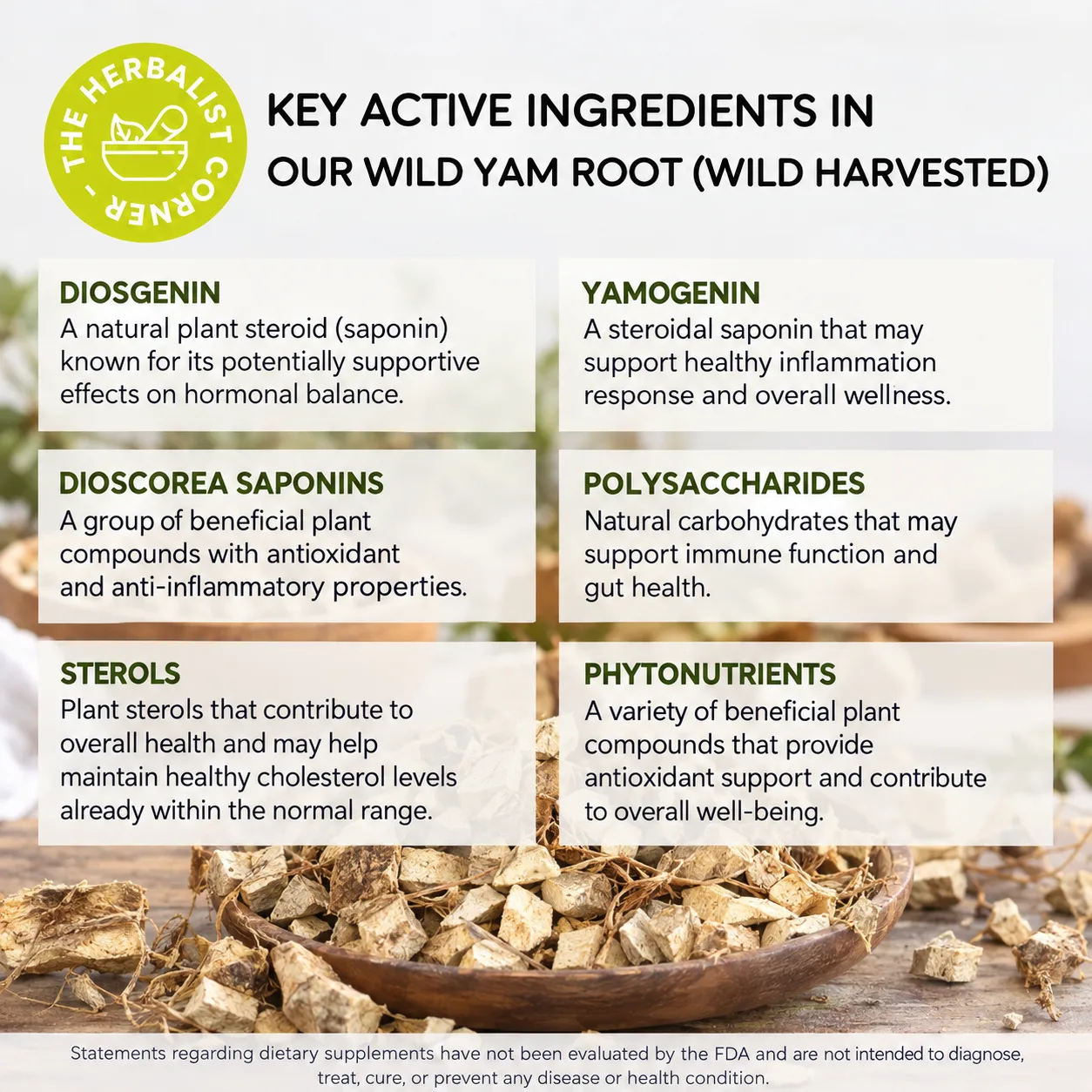 wild yam wild harvested key ingredients