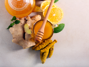 Turmeric Tea with ginger, honey and lemon