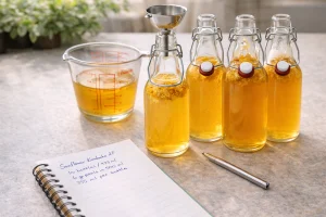 Brewing sunflower petals tea at the right temperature for clean floral flavor