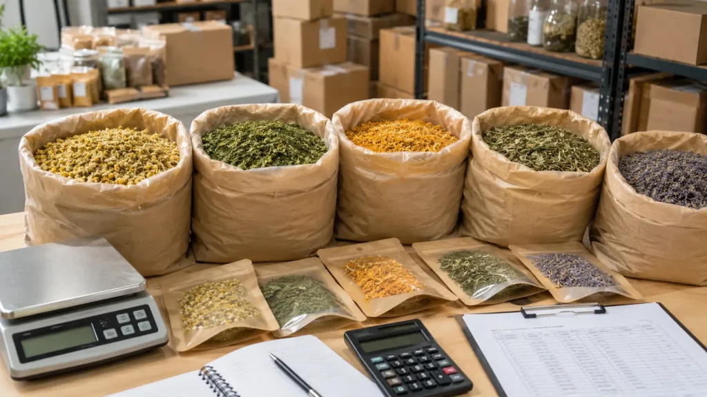 bulk herbs minimum order quantity