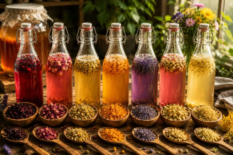 dried flowers kombucha best herbs to flavor