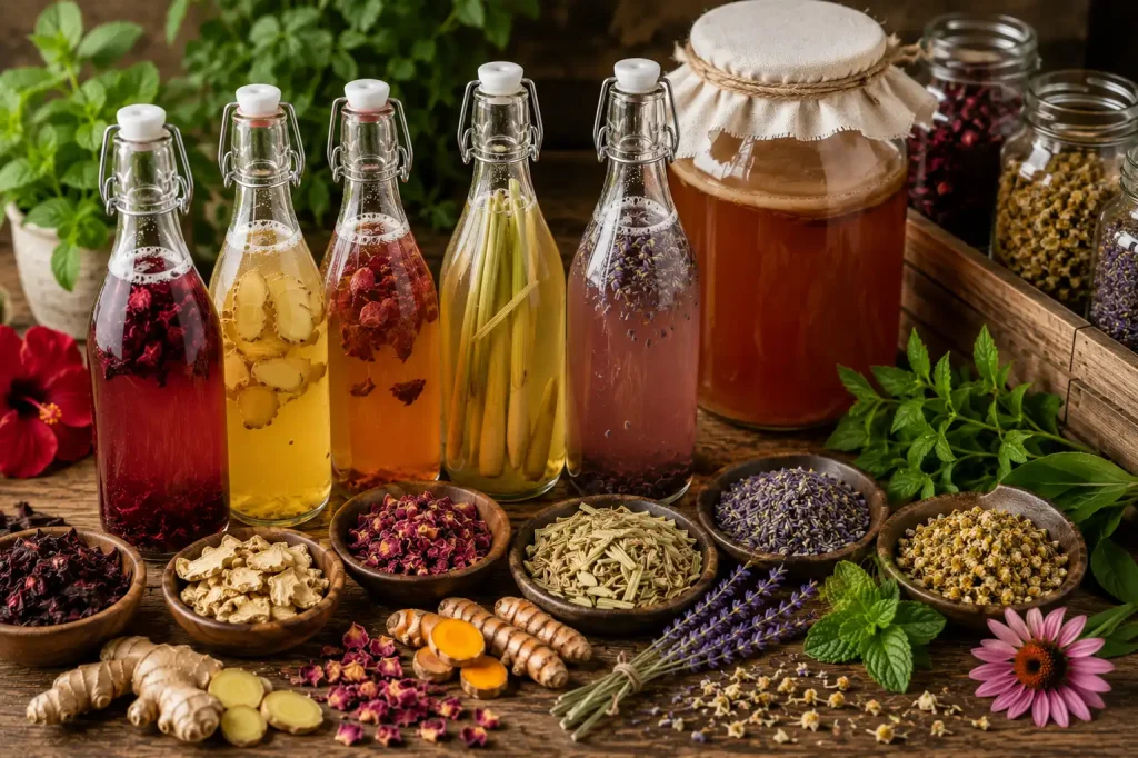 organic herbs for kombucha