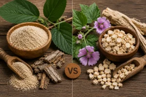 slippery elm vs marshmallow root