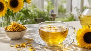 sunflower petal tea