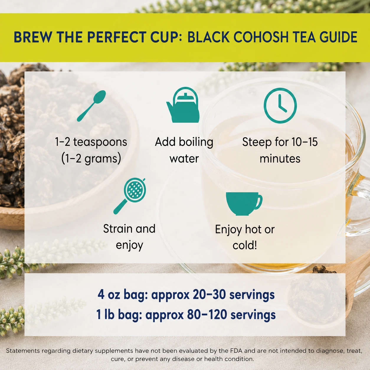 how to brew Black Cohosh tea