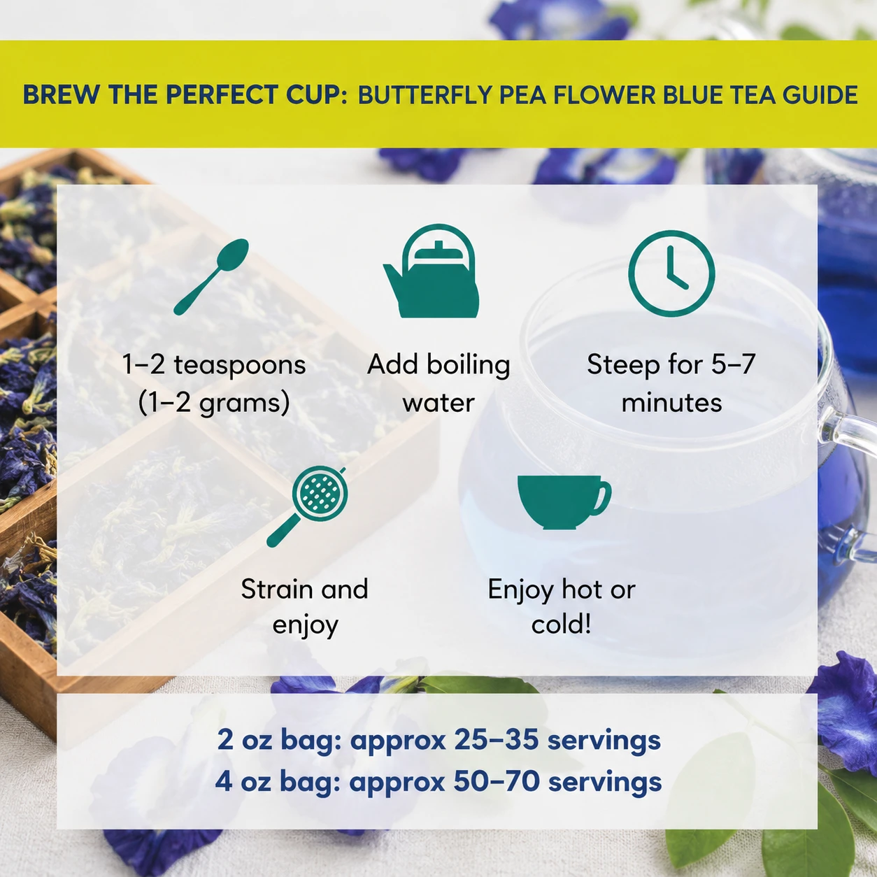 how to brew Butterfly Pea Flower tea
