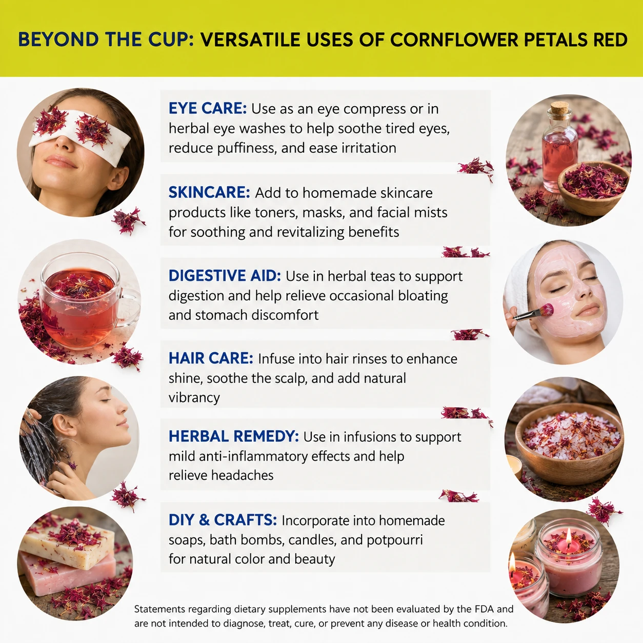 cornflower petals wild harvested versatile uses
