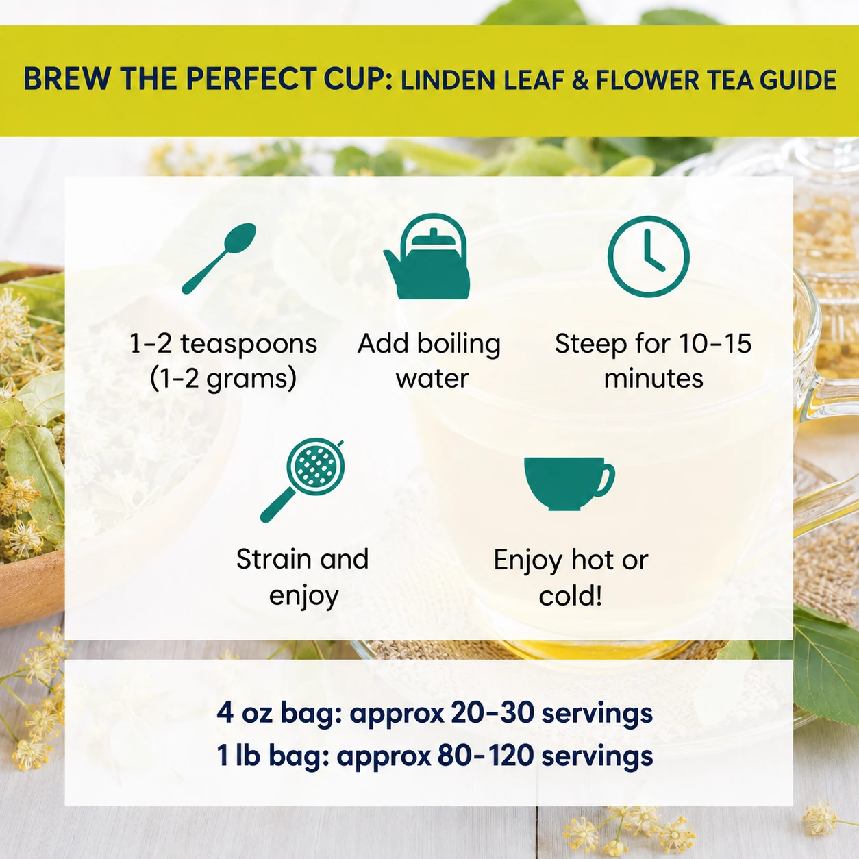 Organic Linden Tilia lime blossom brew guide