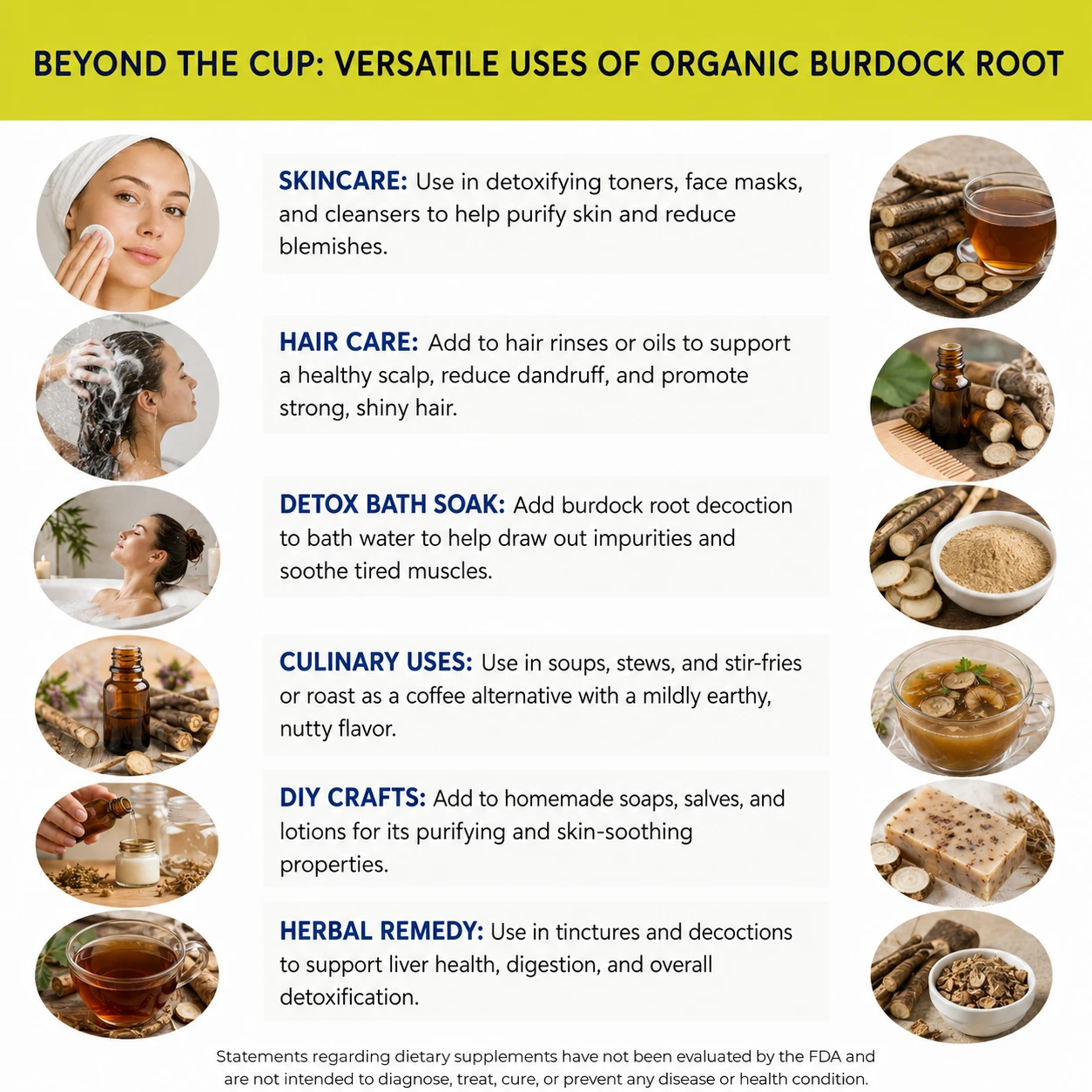 organic burdock root cut and sifted versatile uses