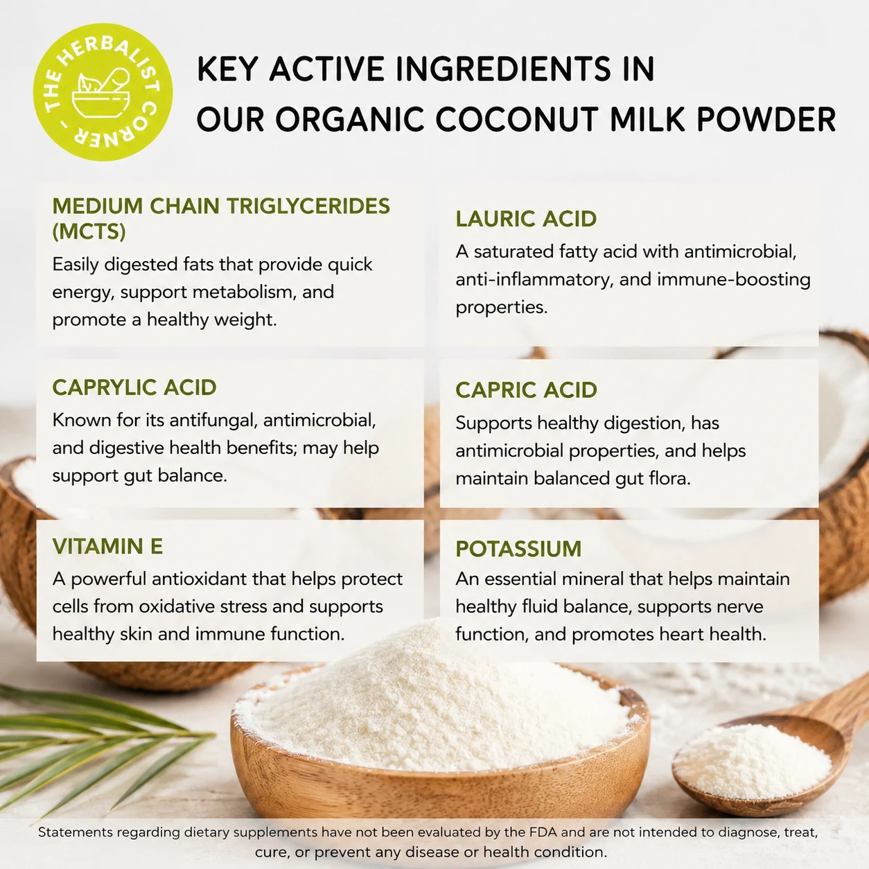 organic coconut milk powder key ingredients