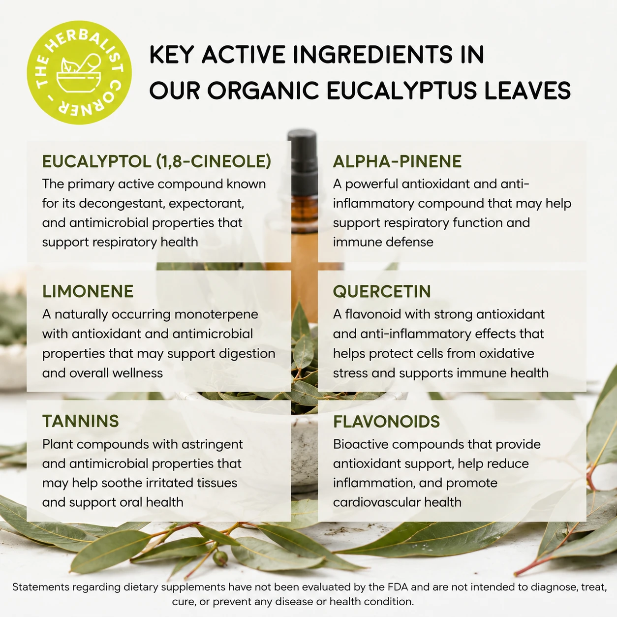organic eucalyptus leaves key ingredients
