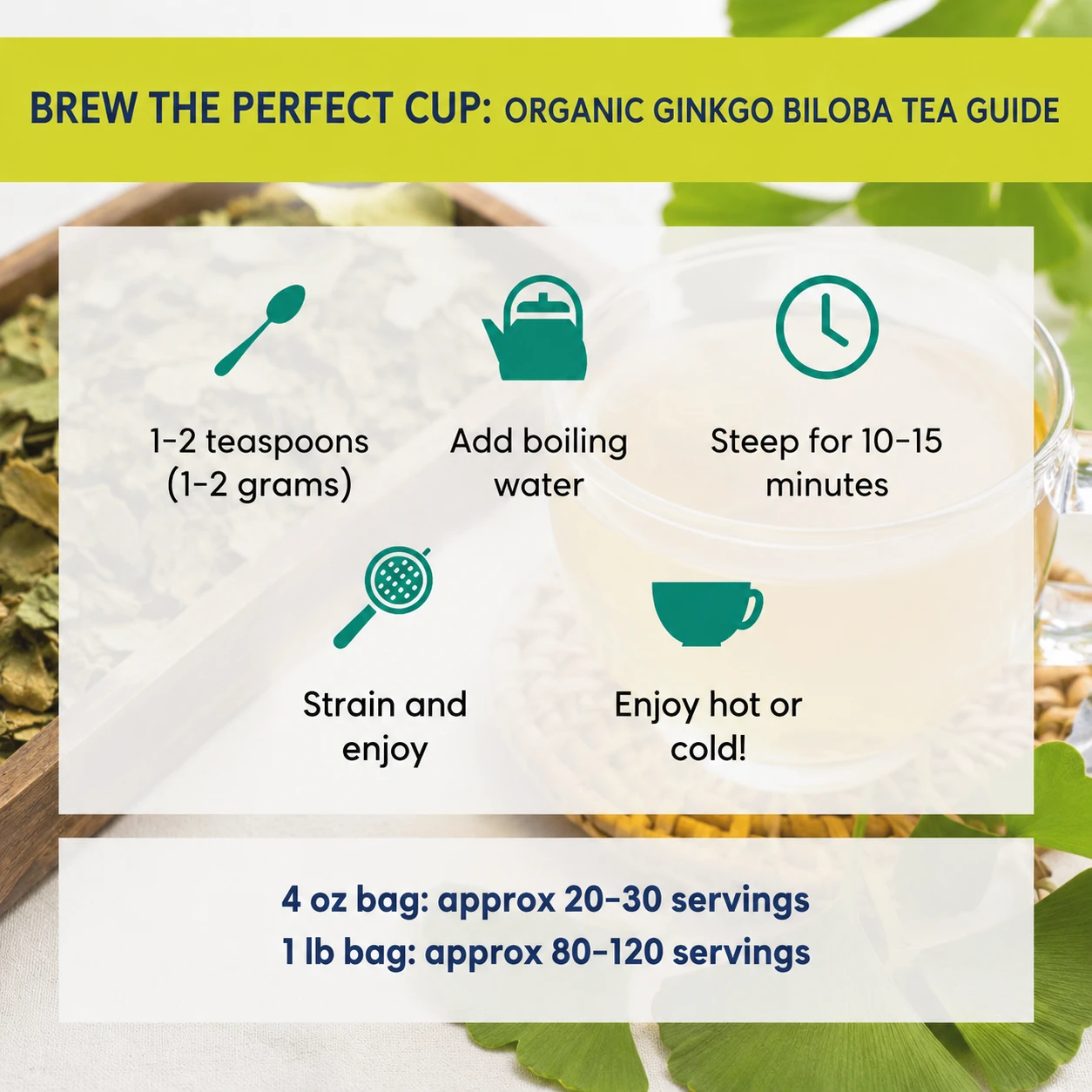 how to brew Ginkgo Biloba tea
