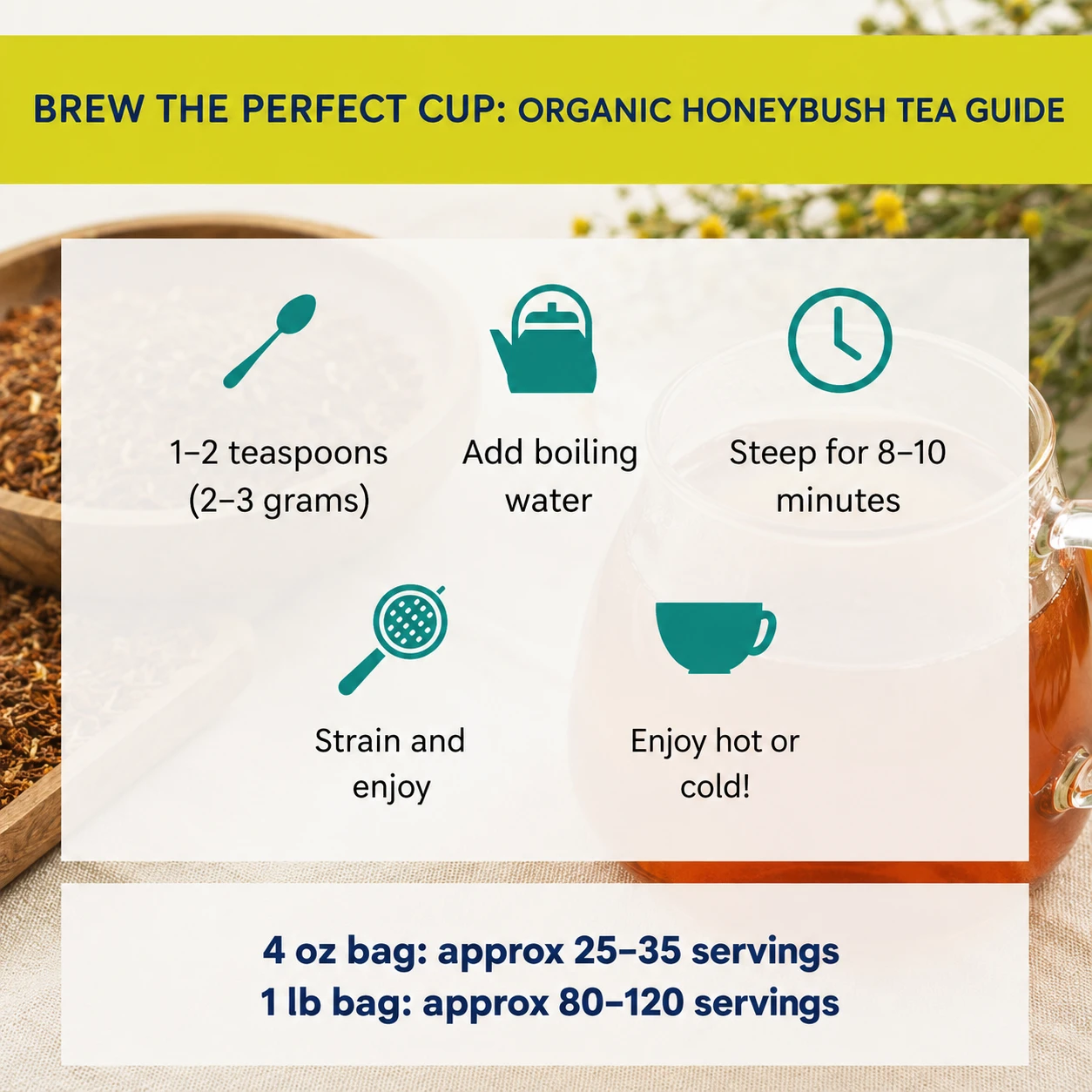 how to brew Honeybush tea