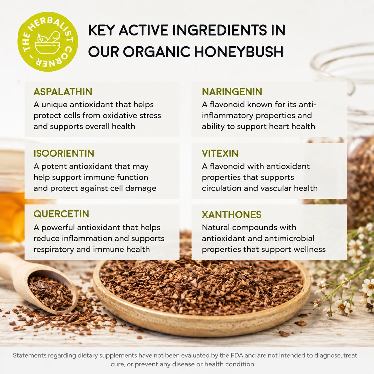 organic honeybush key ingredients
