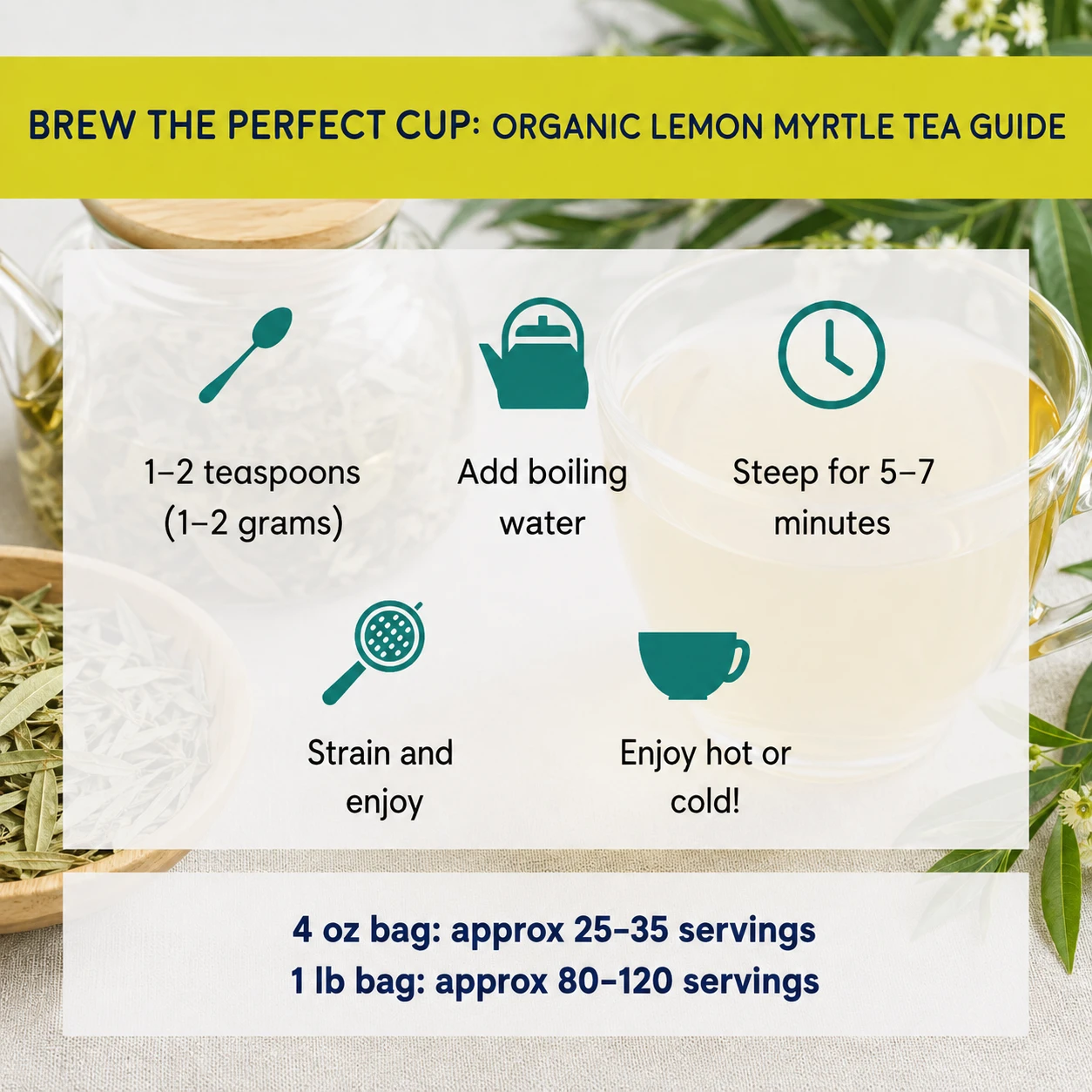 how to brew Lemon Myrtle tea