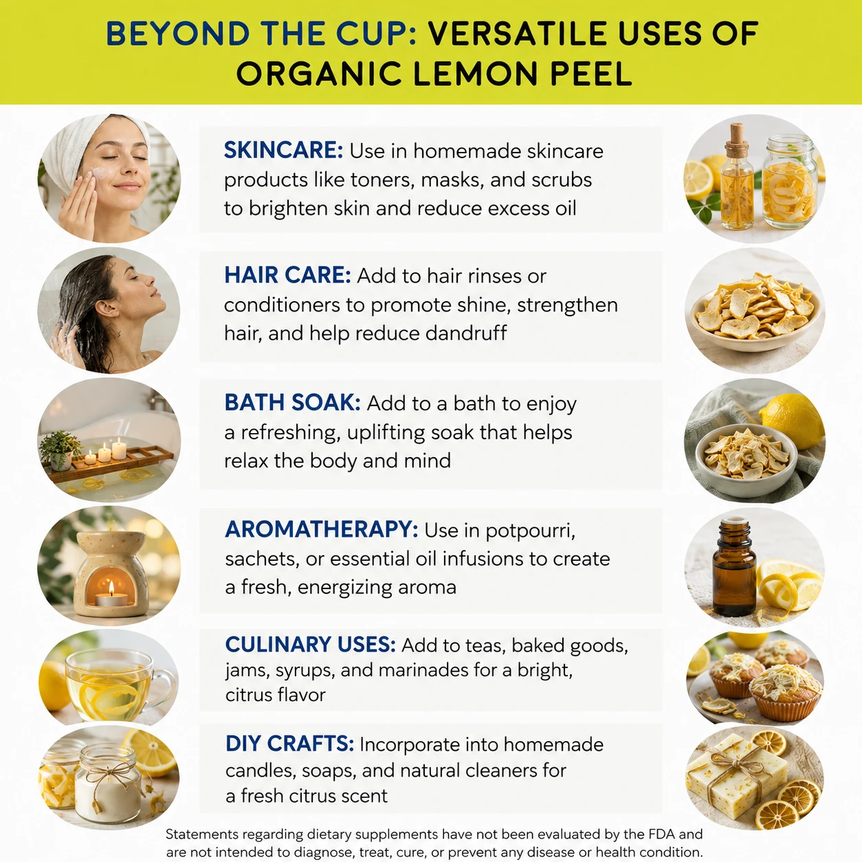organic lemon peel versatile uses
