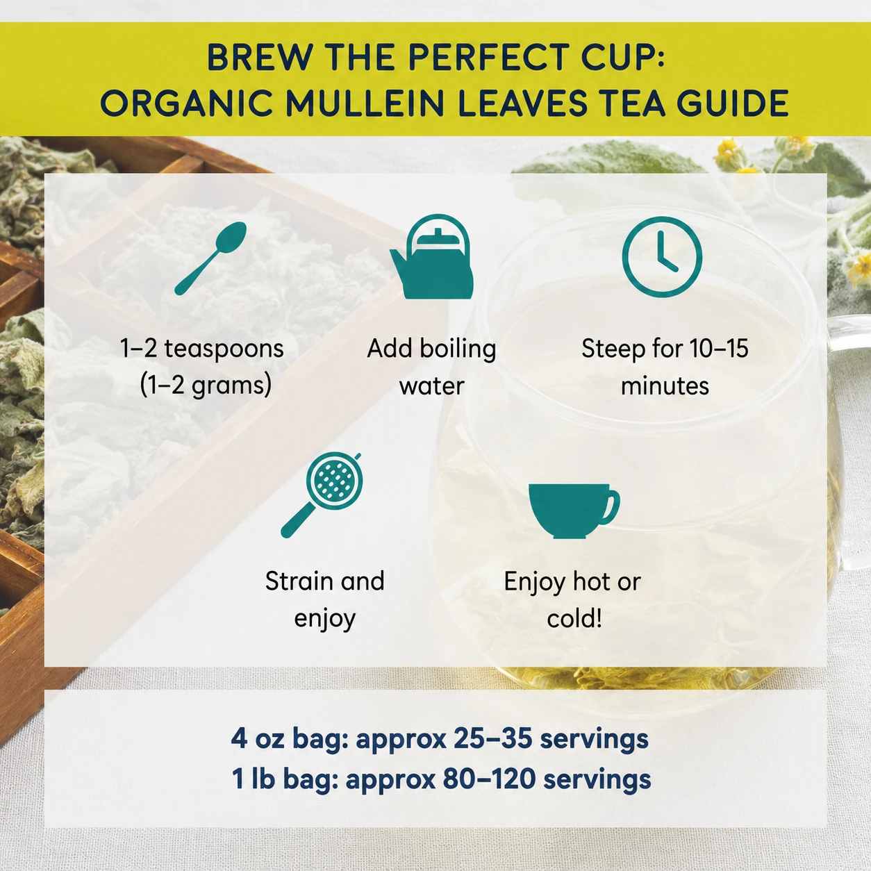 how to brew Mullein Leaves tea