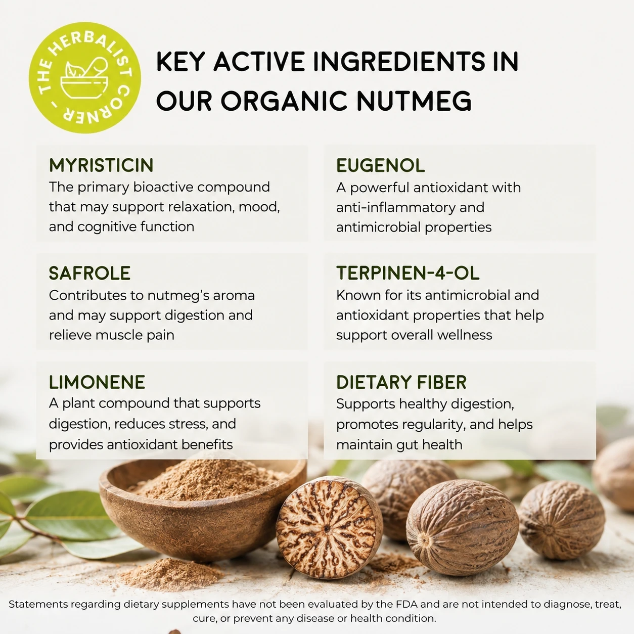organic nutmeg tbc key ingredients