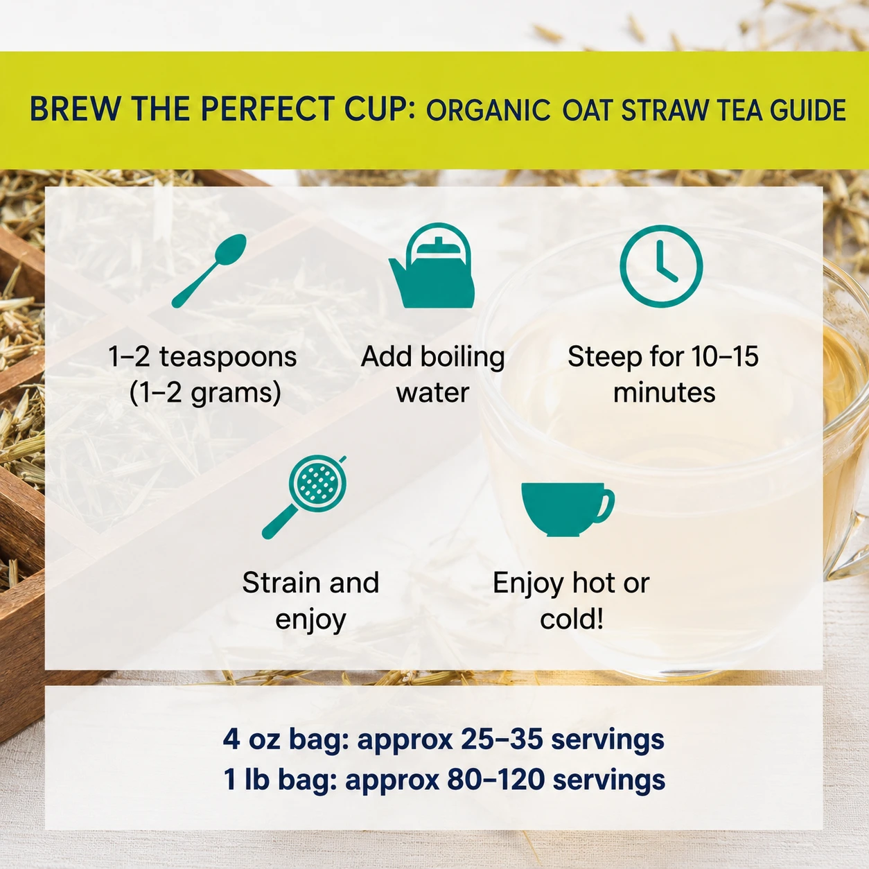how to brew Oat Straw tea