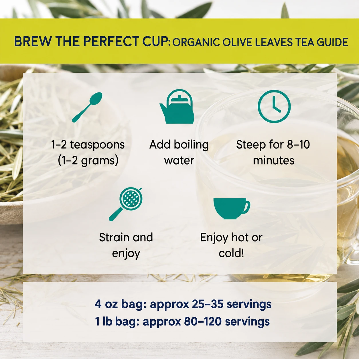 how to brew Olive Leaves tea