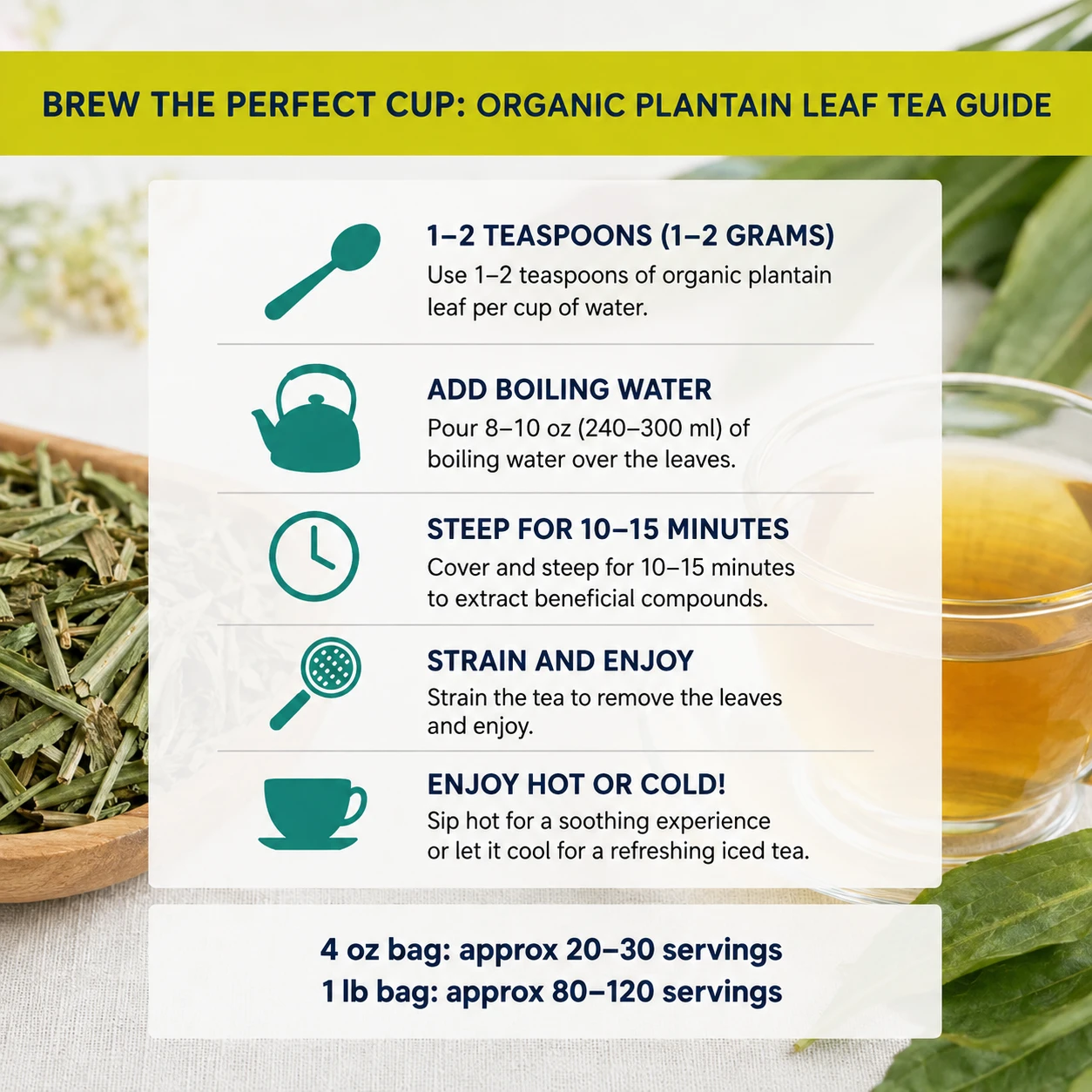 how to brew Plantain Leaf tea