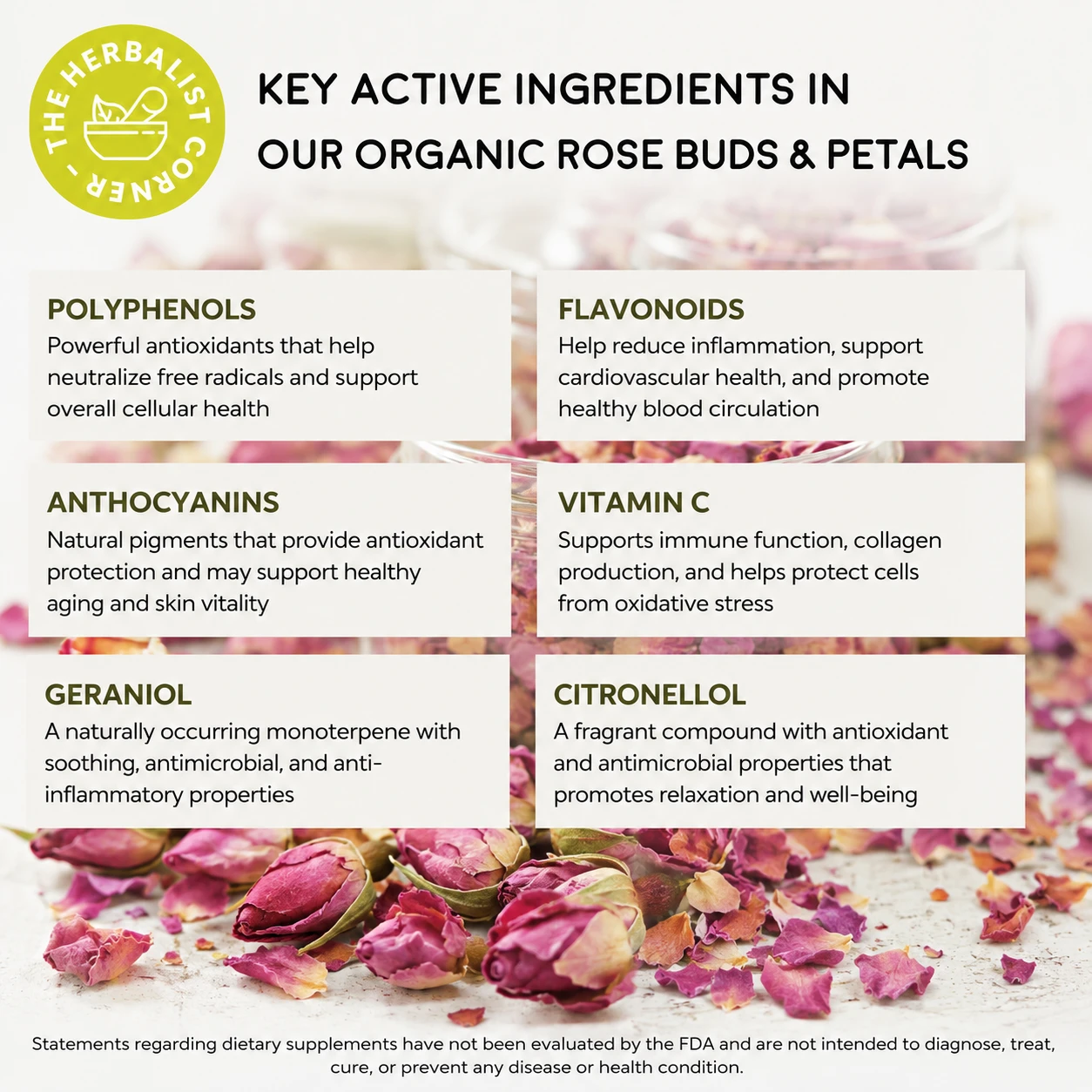 organic rose buds petals key ingredients
