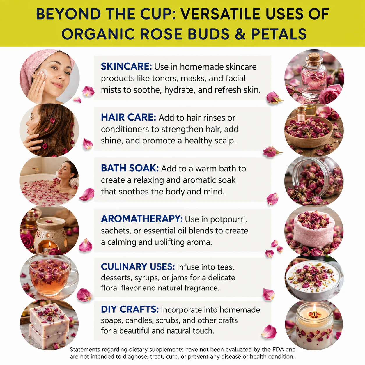 organic rose buds petals versatile uses