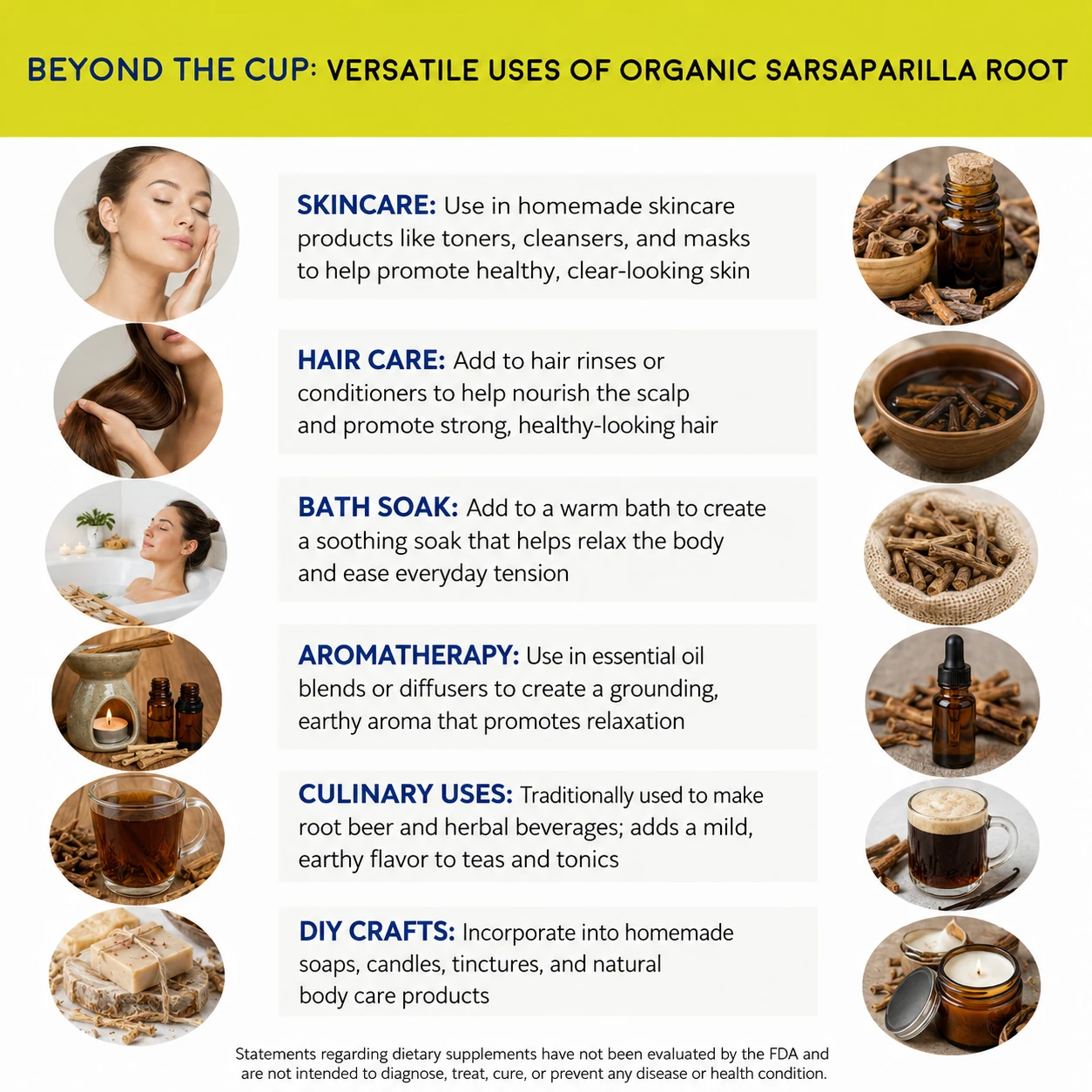 organic sarsaparilla root versatile uses