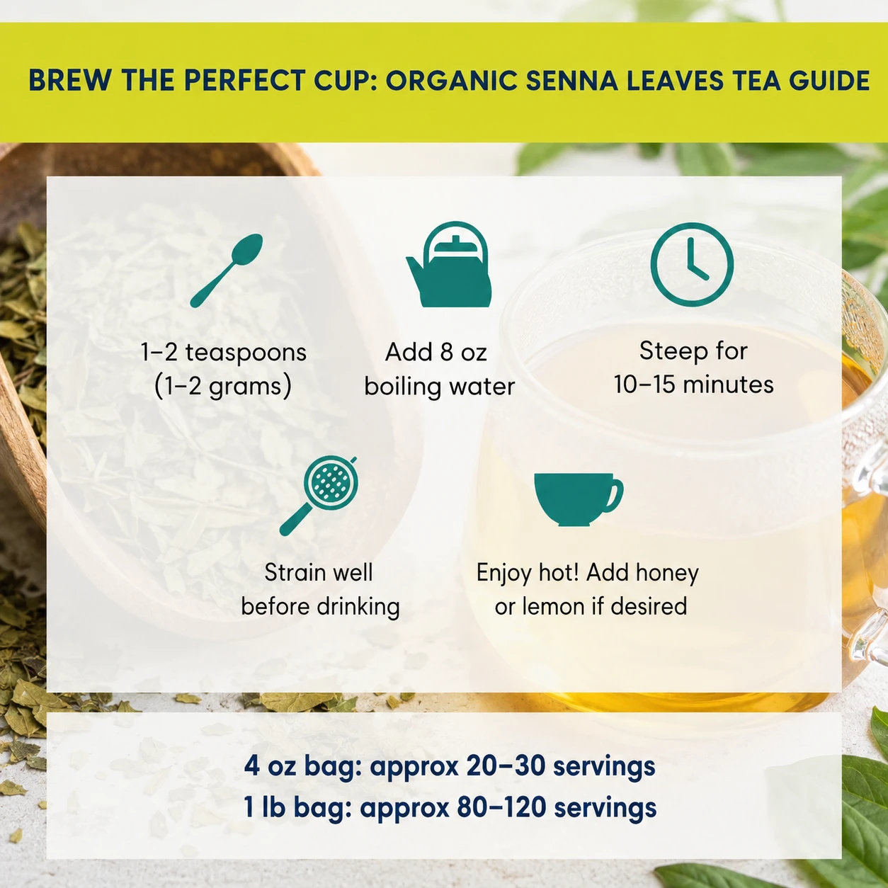 how to brew Senna Leaves tea