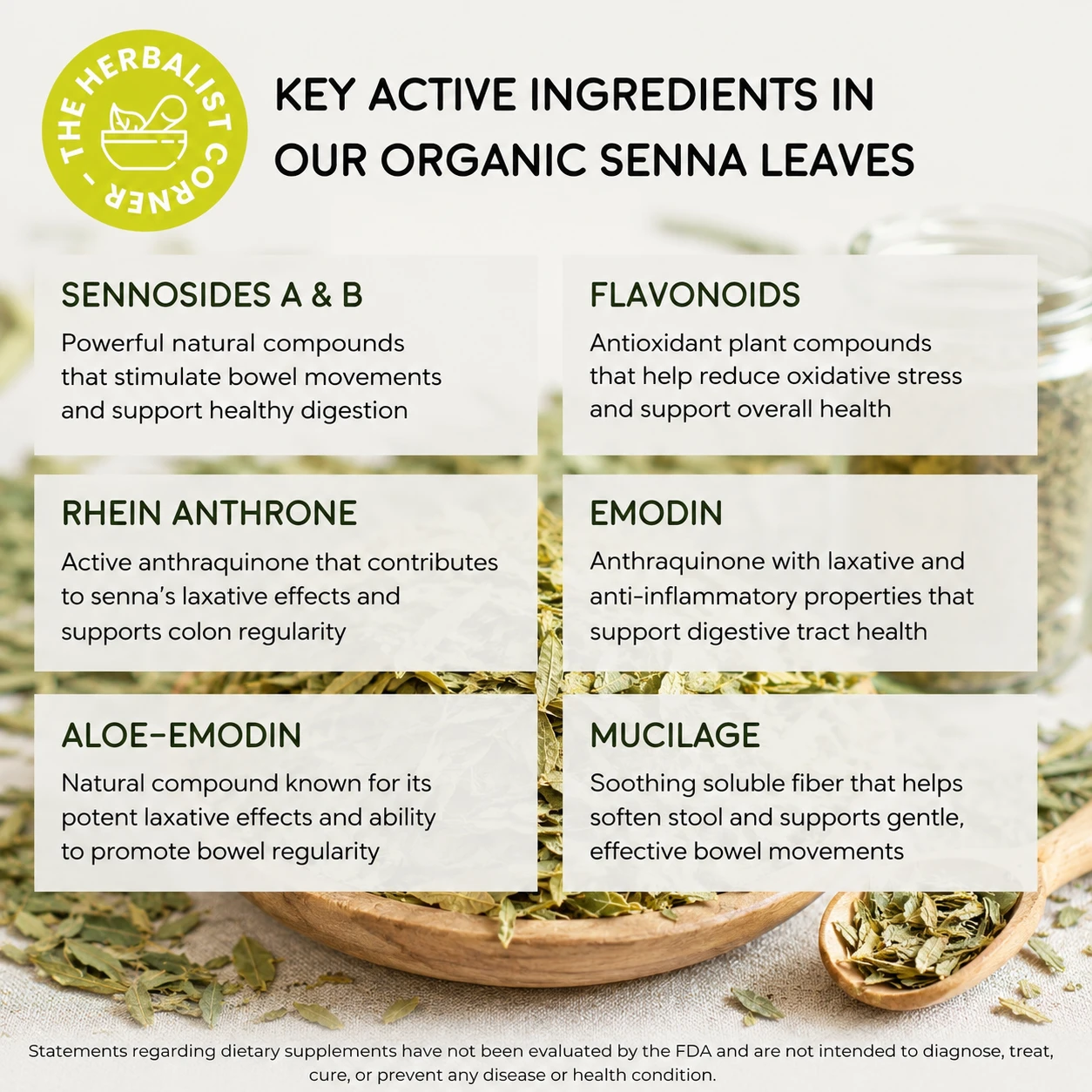 organic senna leaves key ingredients