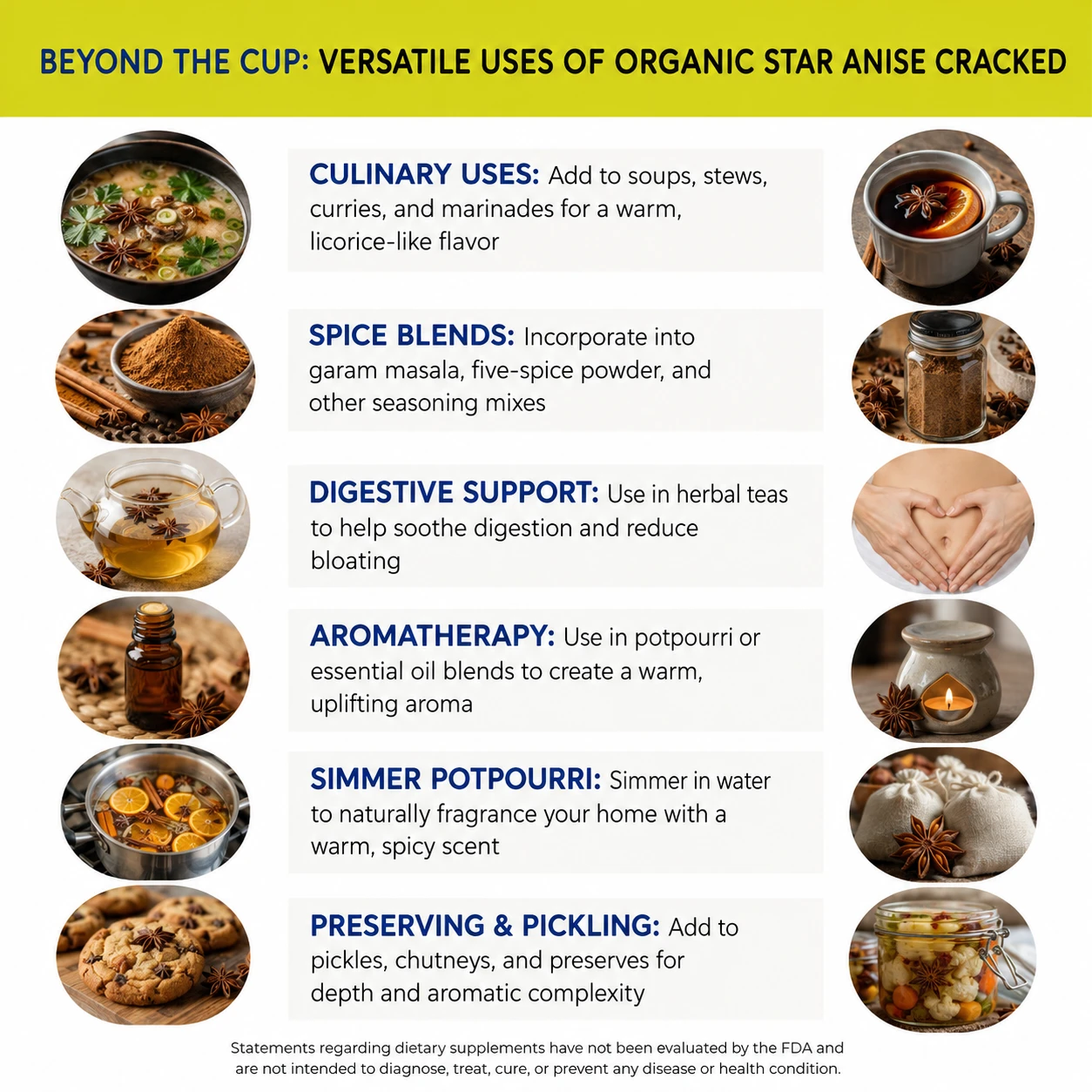 organic star anise cracked versatile uses