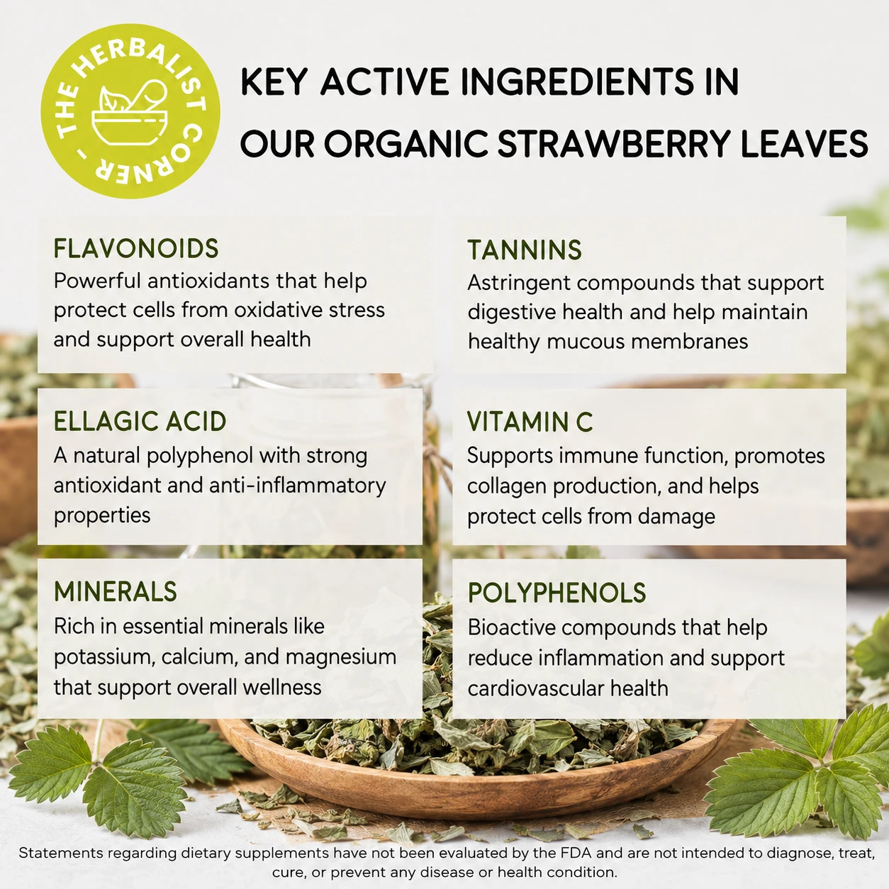 organic strawberry leaves cs key ingredients