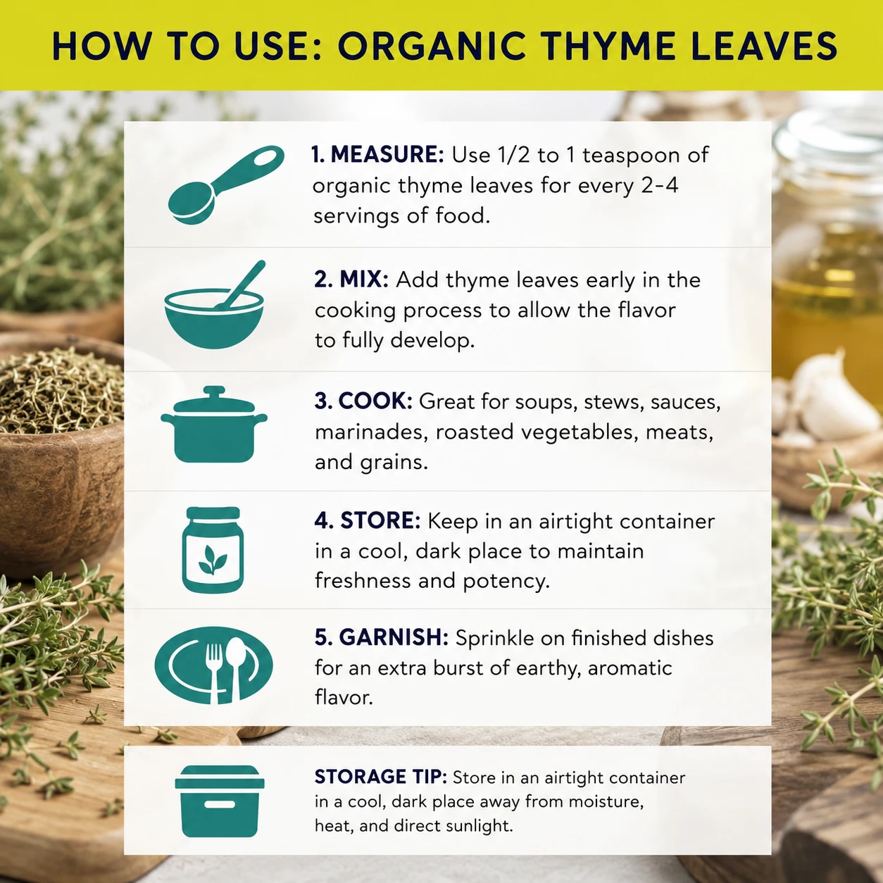 how to brew Thyme Leaves tea