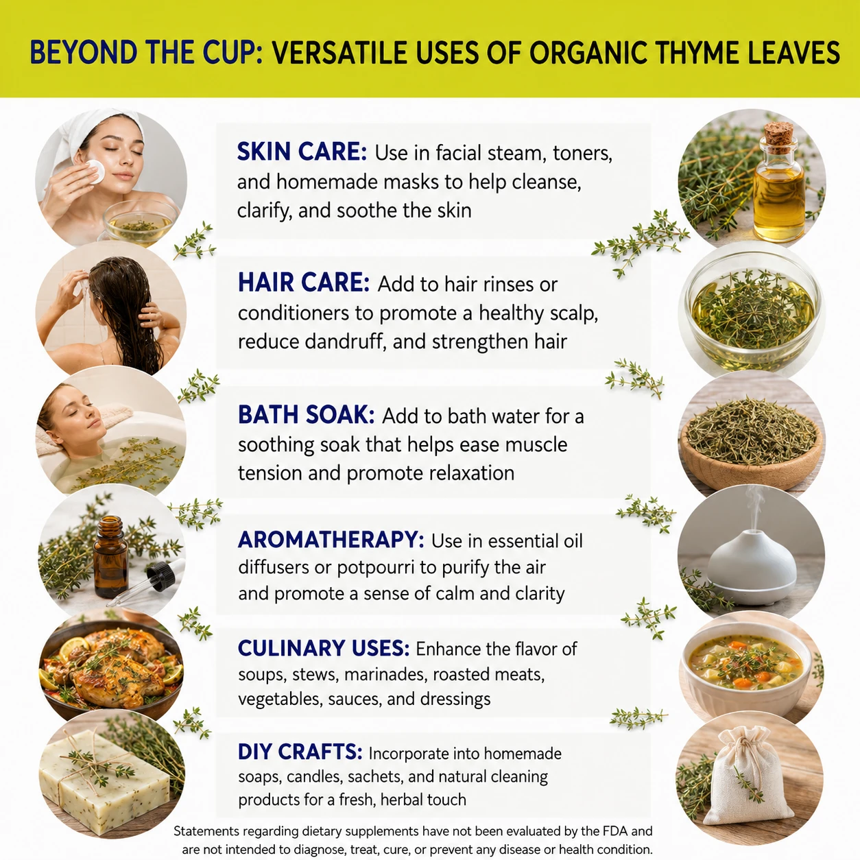 organic thyme leaves whole versatile uses