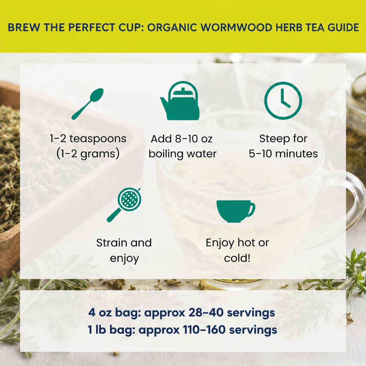 how to brew Wormwood Herb tea