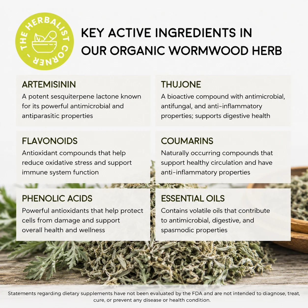 organic wormwood herb cs key ingredients