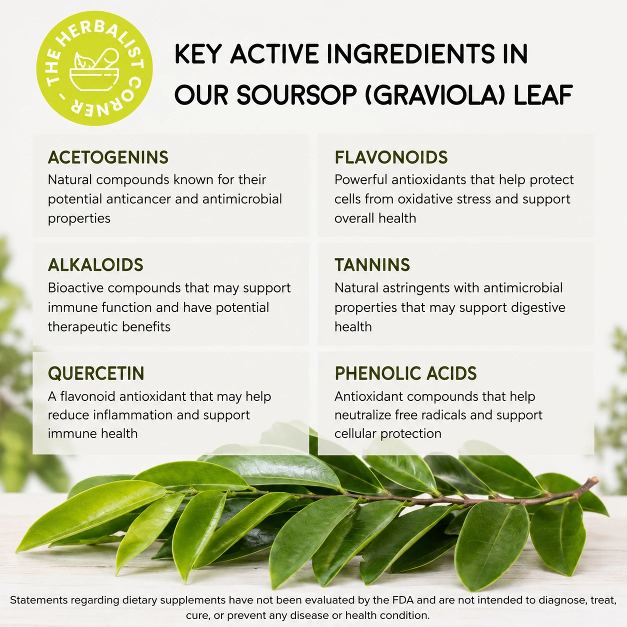 soursop leaves key ingredients