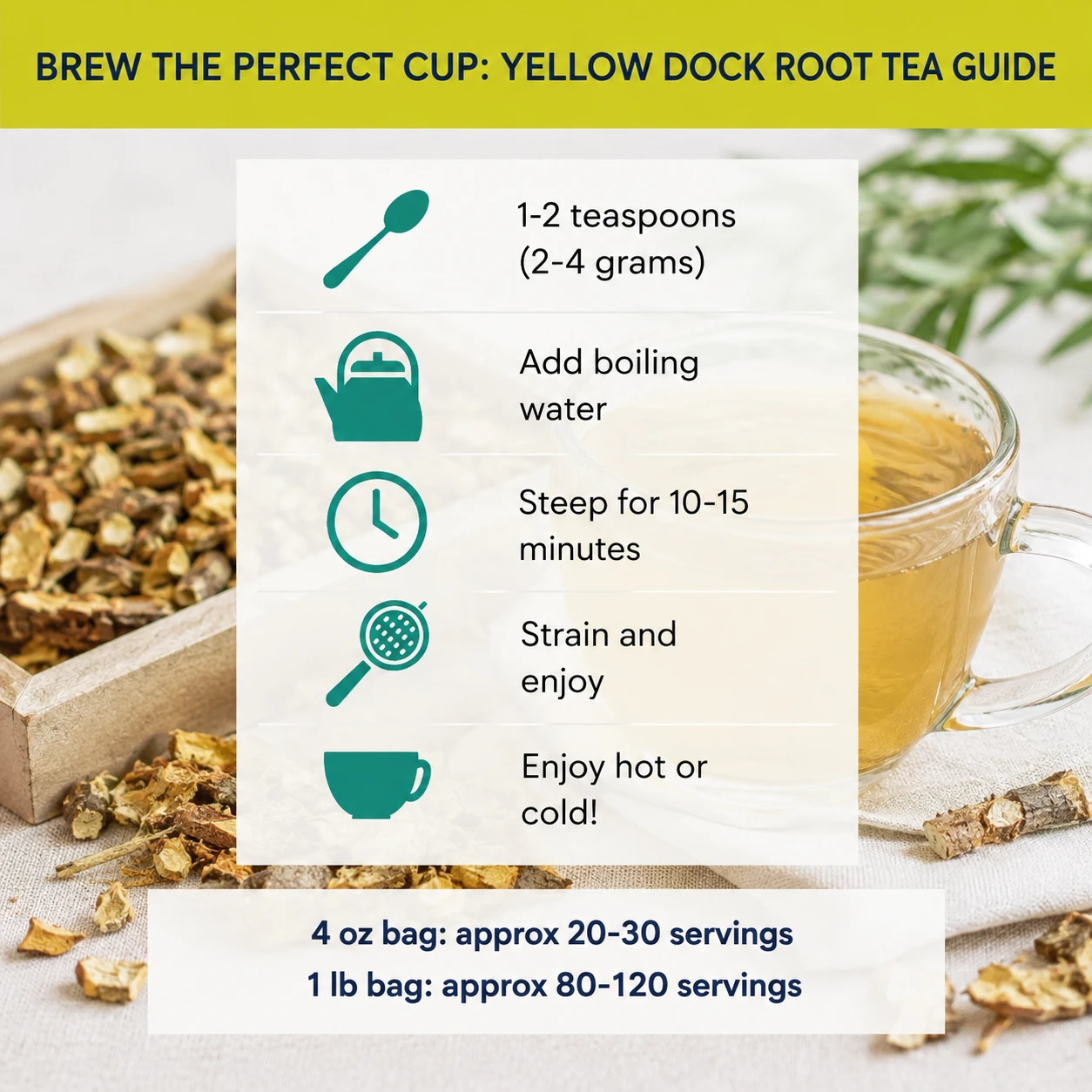 how to brew Yellow Dock Root tea