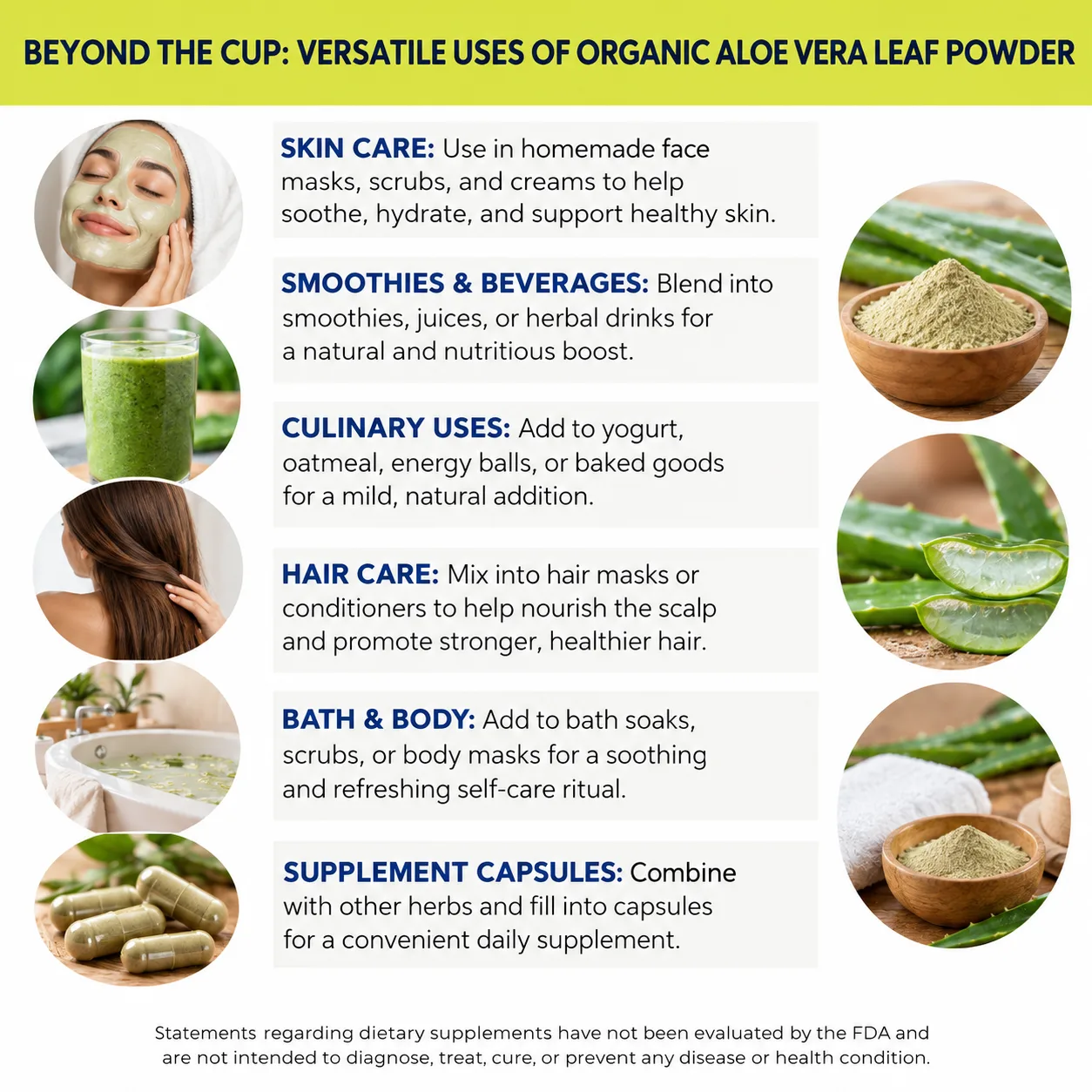 aloe vera leaf powder versatile uses