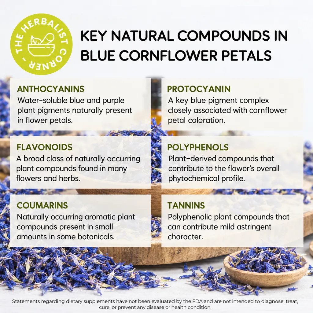blue cornflower petals key ingredients